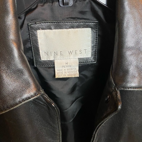 Nine West Leather Jacket Button Up - Picture 6 of 7